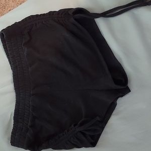 Rare PINK Victoria's Secret Black Drawstring-Side Shorts